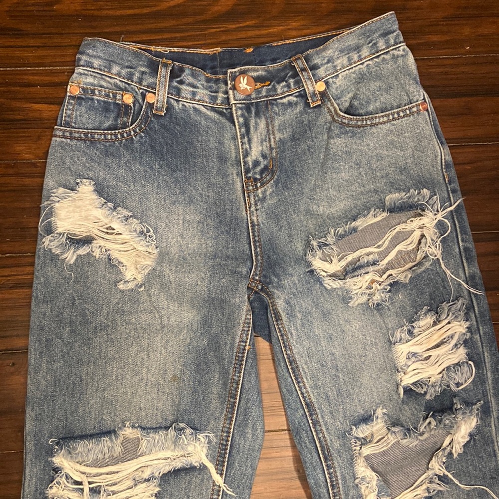 One by One Teaspoon “Baggy” Distressed Jeans Sz 26